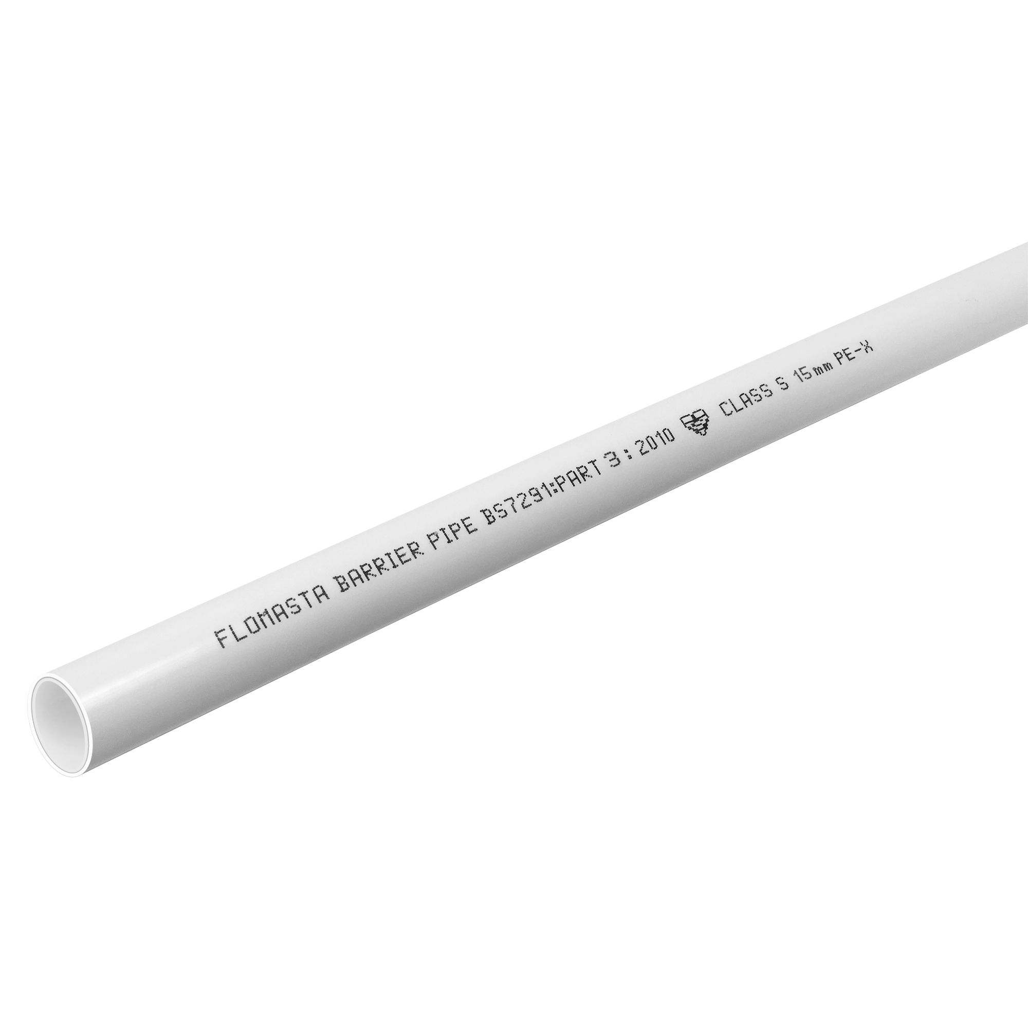 Flomasta White Cross-linked polyethylene (PE-X) Push-fit Barrier pipe (L)50m (Dia)15mm