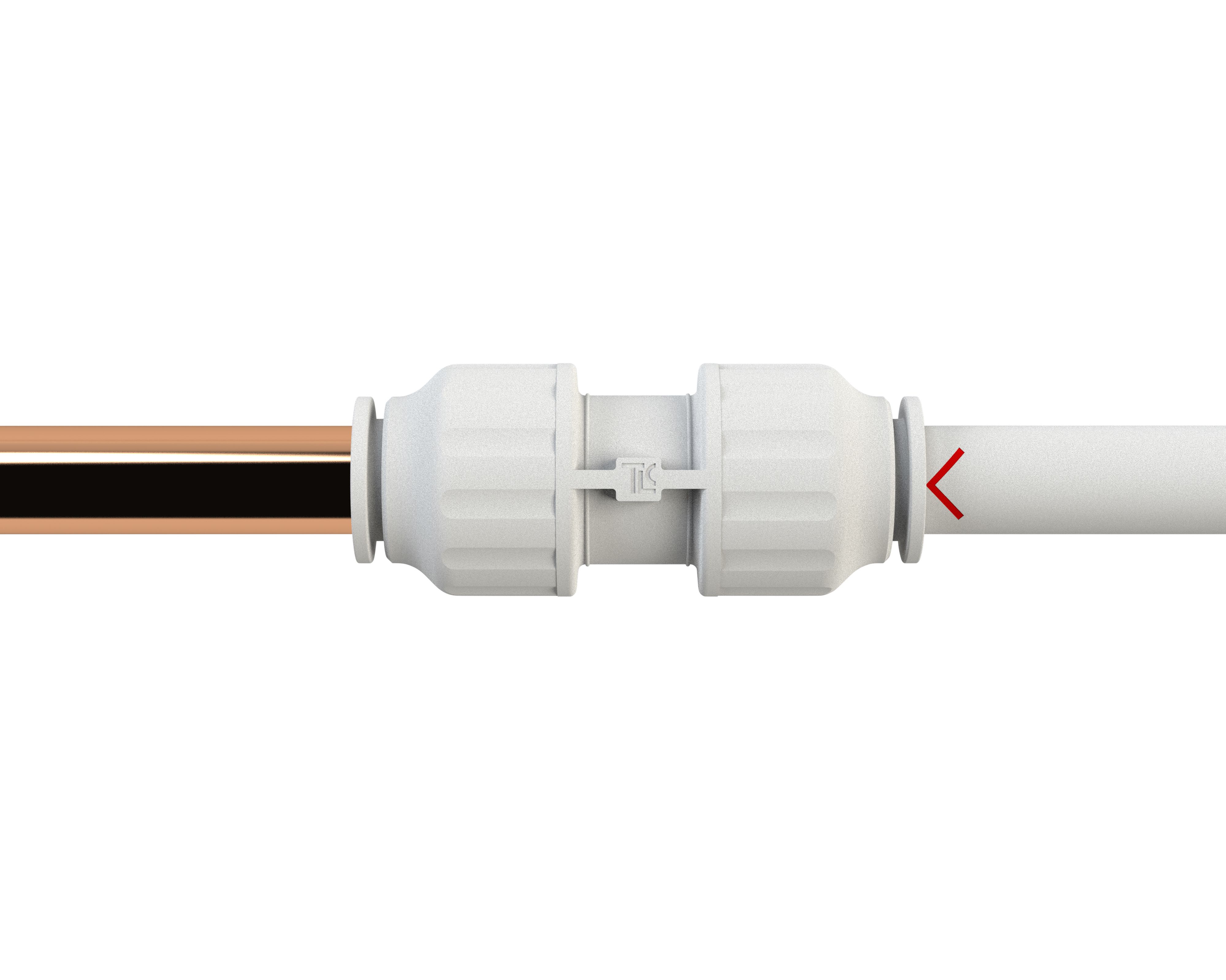 Flomasta White Equal Pipe fitting coupler (L)77mm