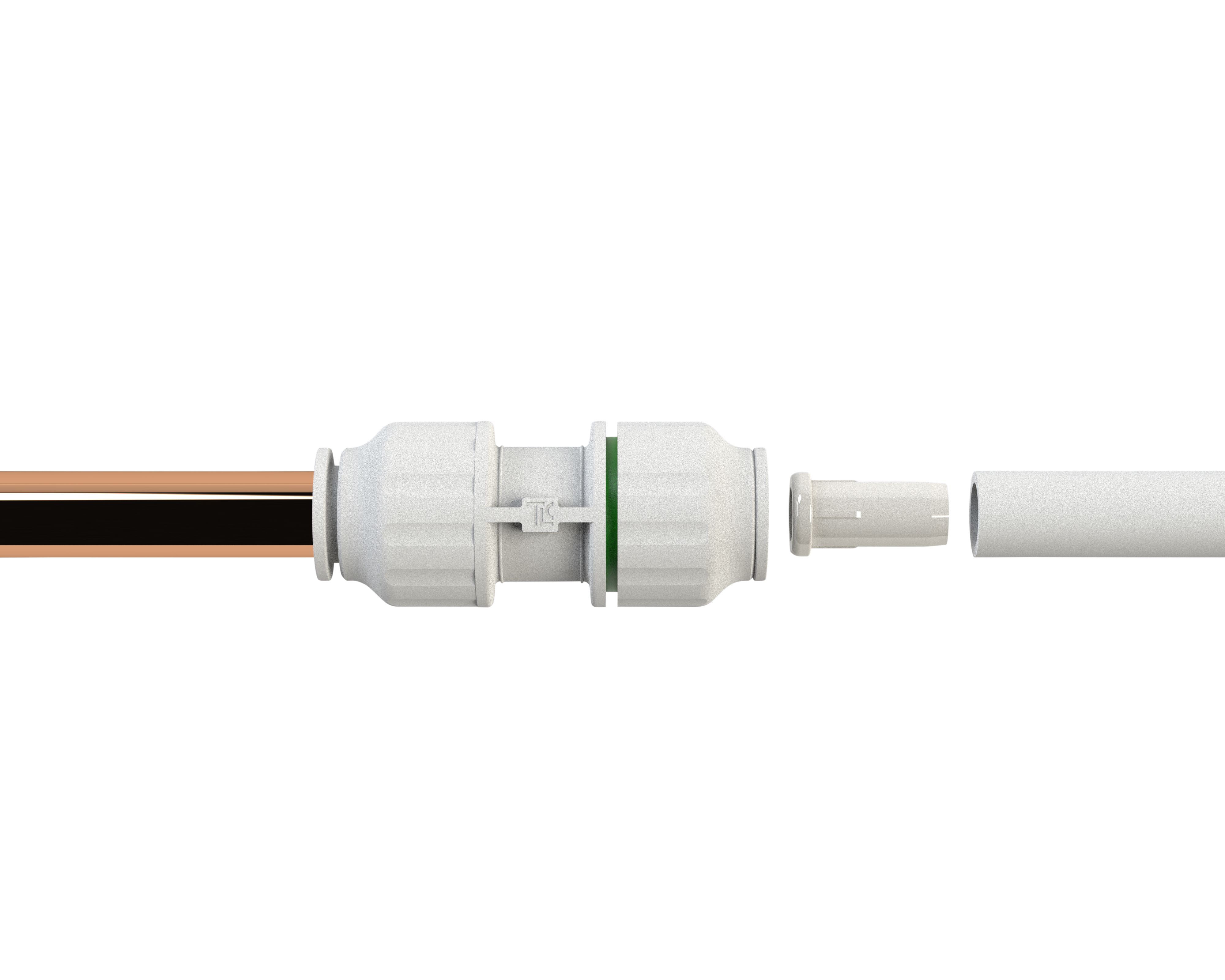 Flomasta White Equal Pipe fitting coupler - 4