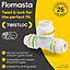 Flomasta White Push-fit Reducing Pipe tee (Dia)15mm x 15mm x 22mm