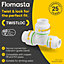 Flomasta White Push-fit Reducing Pipe tee (Dia)22mm x 15mm x 22mm