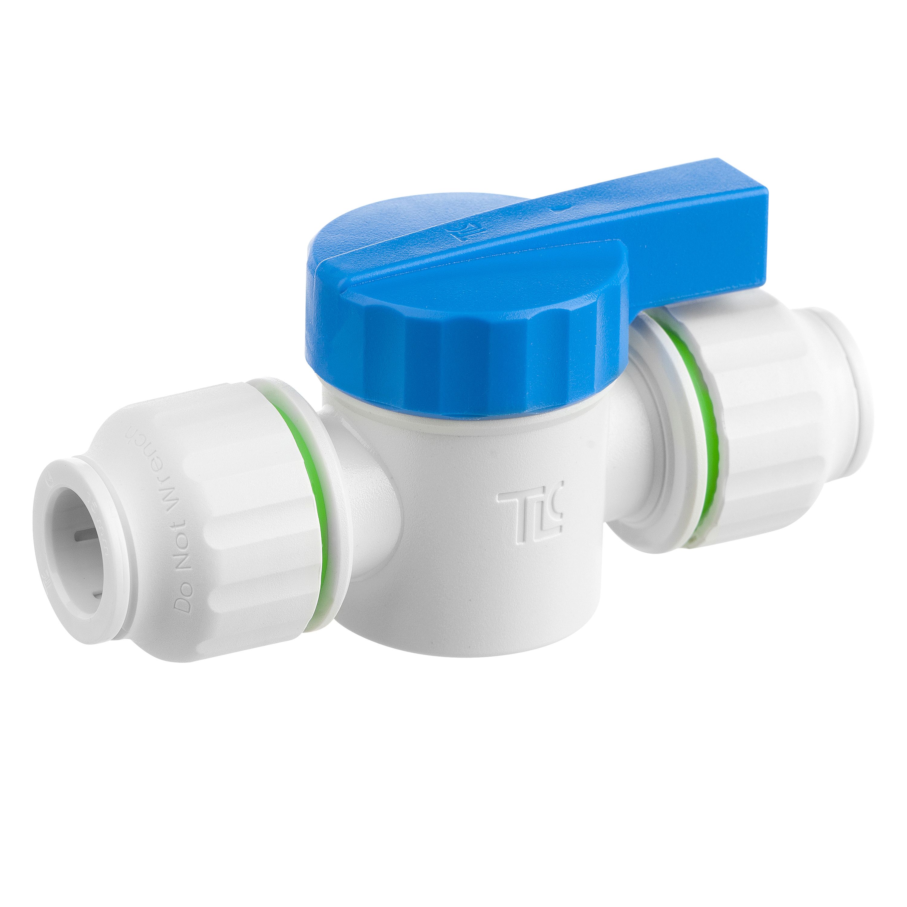 Flomasta White Push-fit Shut-off Valve, (Dia)15mm