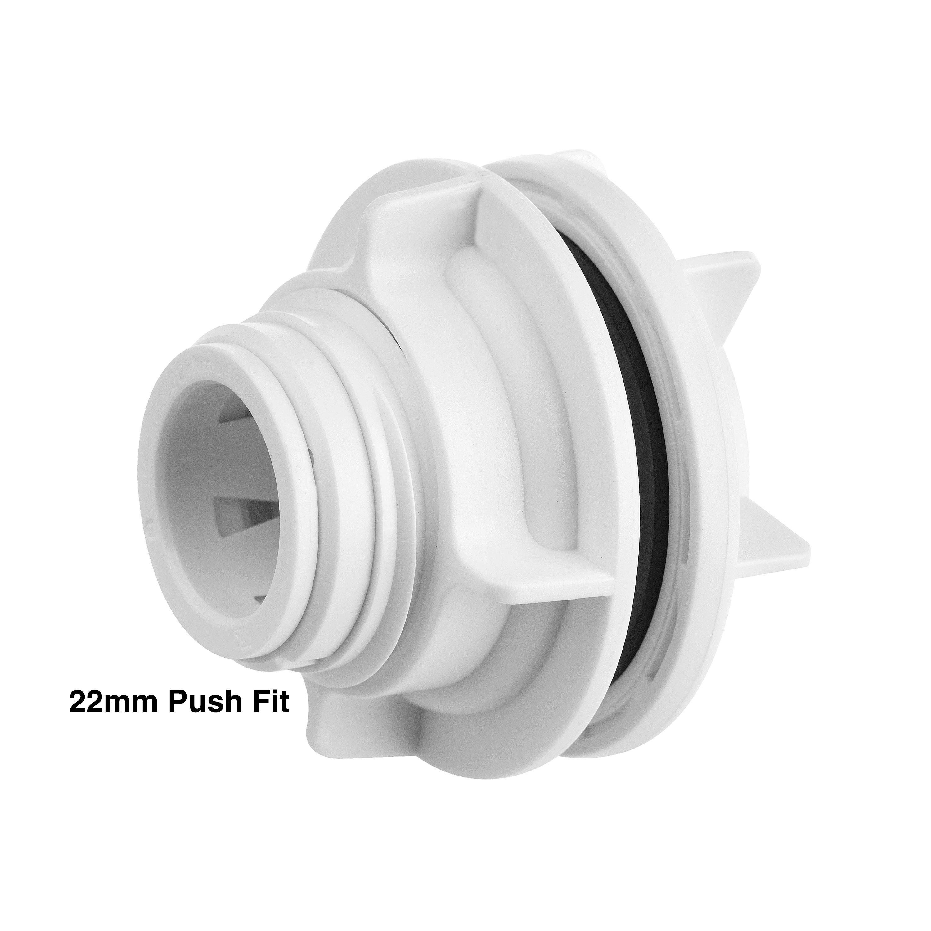 Flomasta White Reducing Pipe Tank coupler (Dia)60mm (L)50mm ¾" Pack of 1