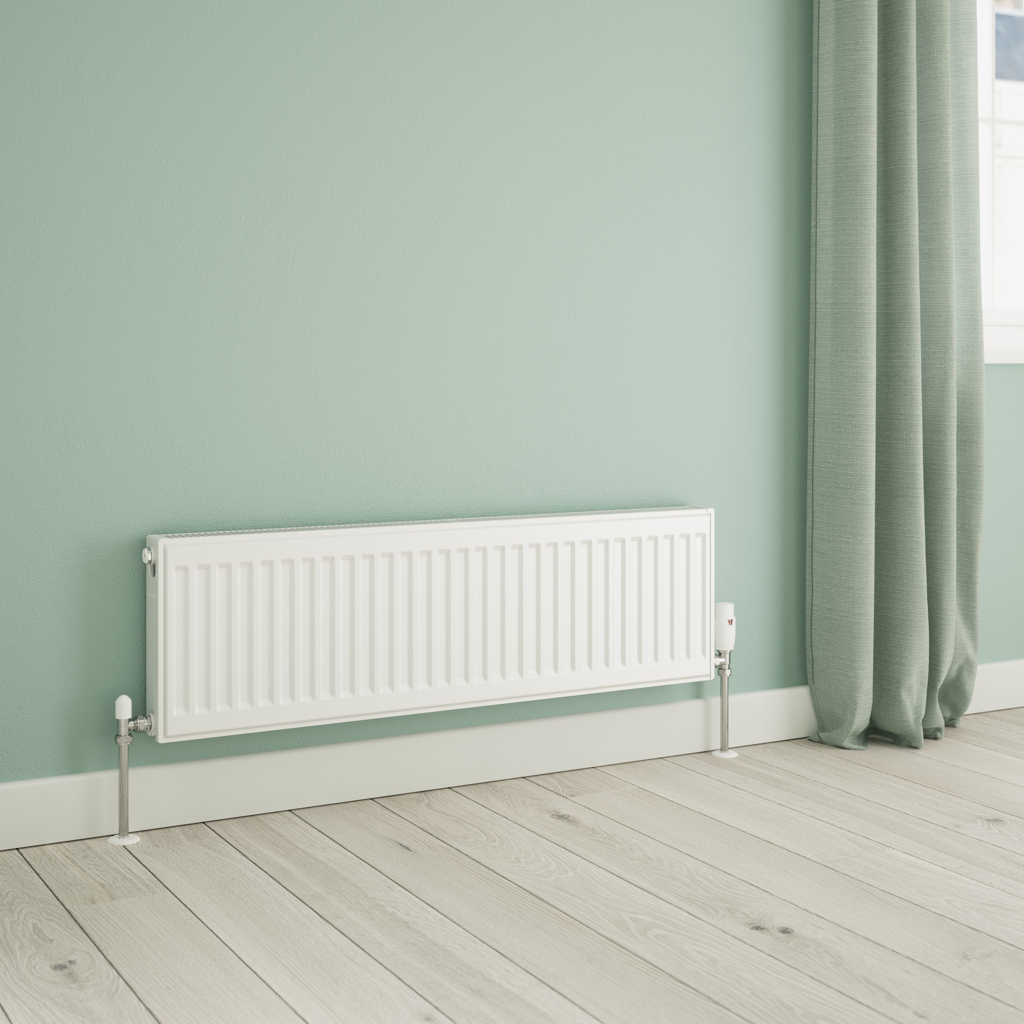 Flomasta White Type 21 Double Panel Radiator, (W)1000mm x (H)300mm
