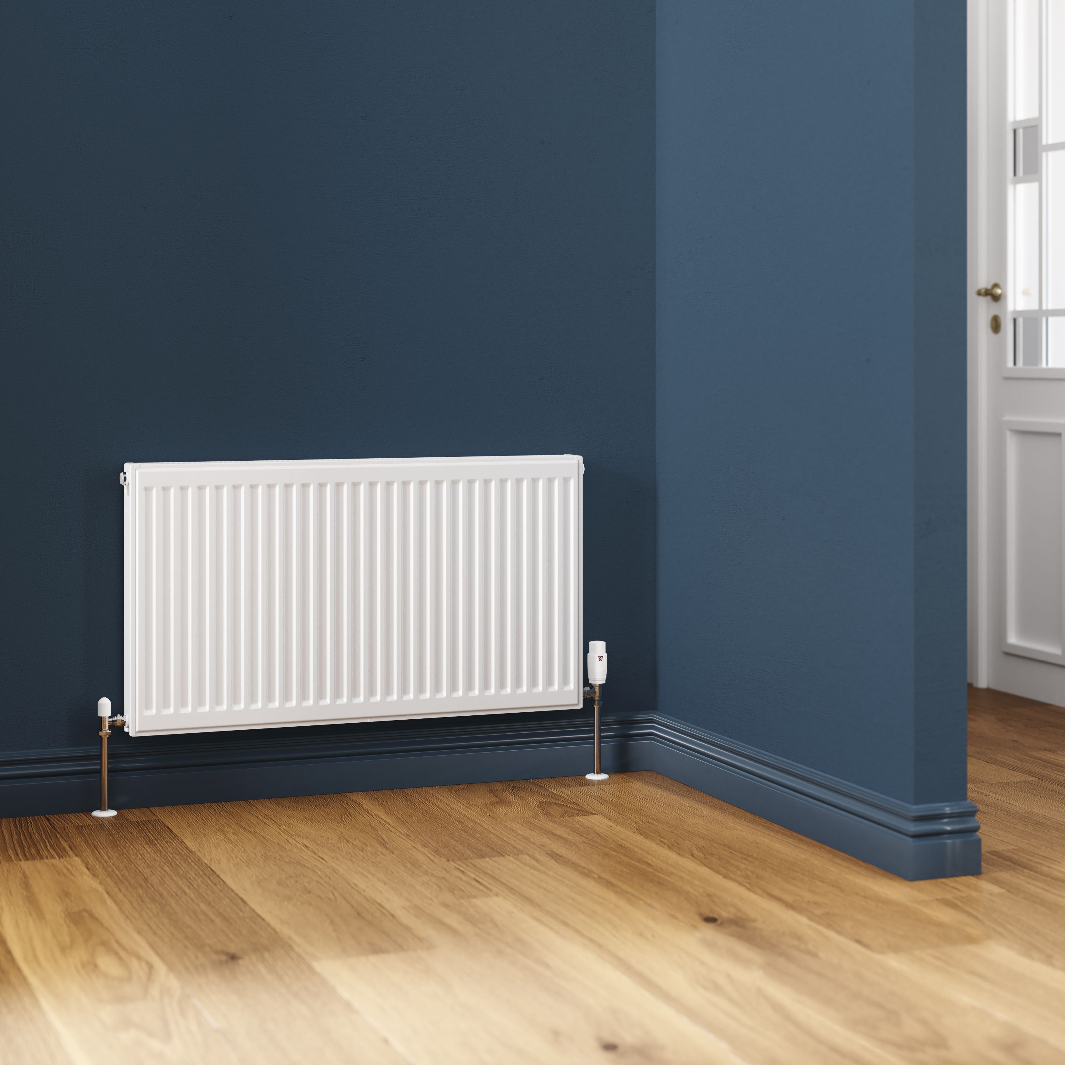 Flomasta White Type 21 Double Panel Radiator, (W)1000mm x (H)500mm
