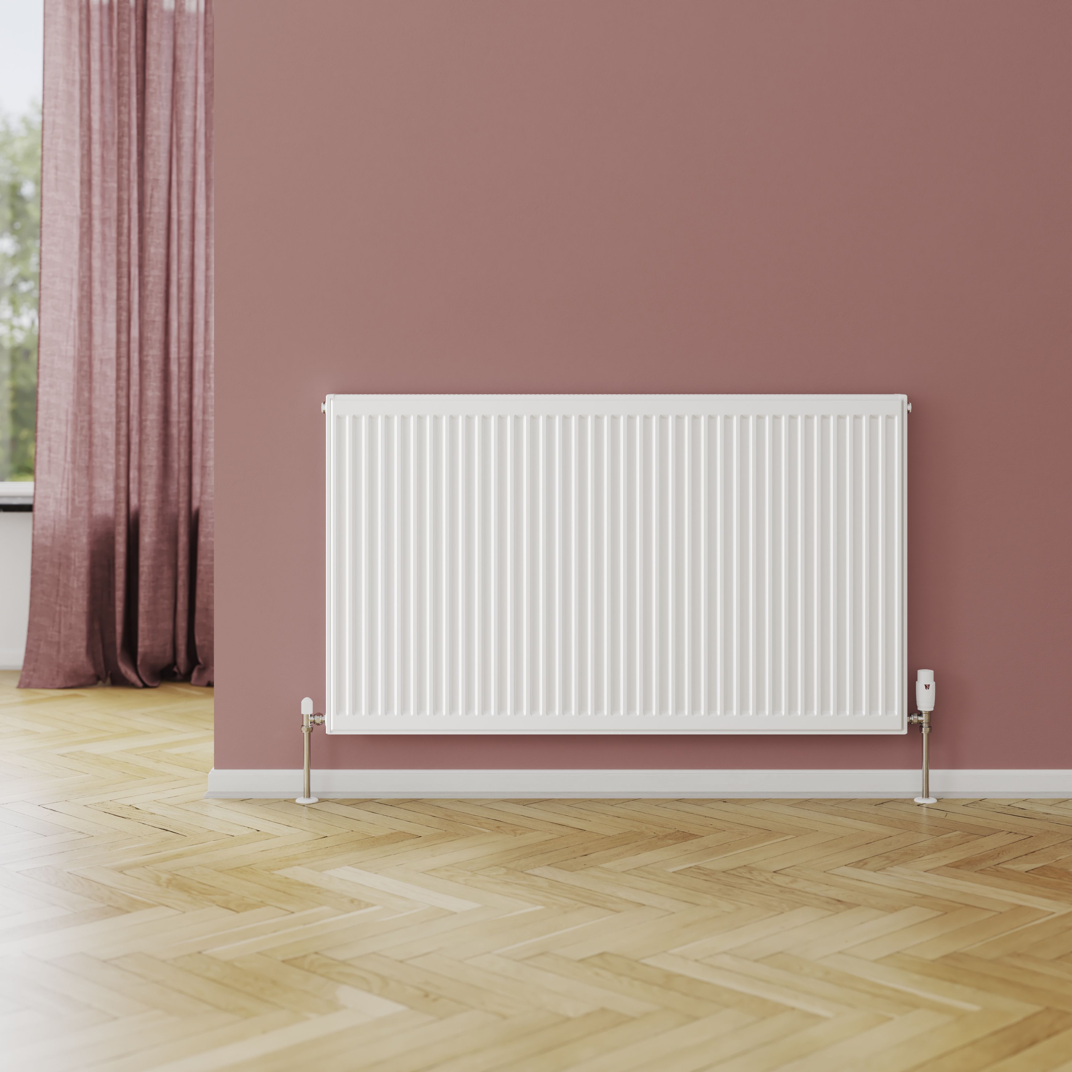 Flomasta White Type 21 Double Panel Radiator, (W)1200mm x (H)700mm