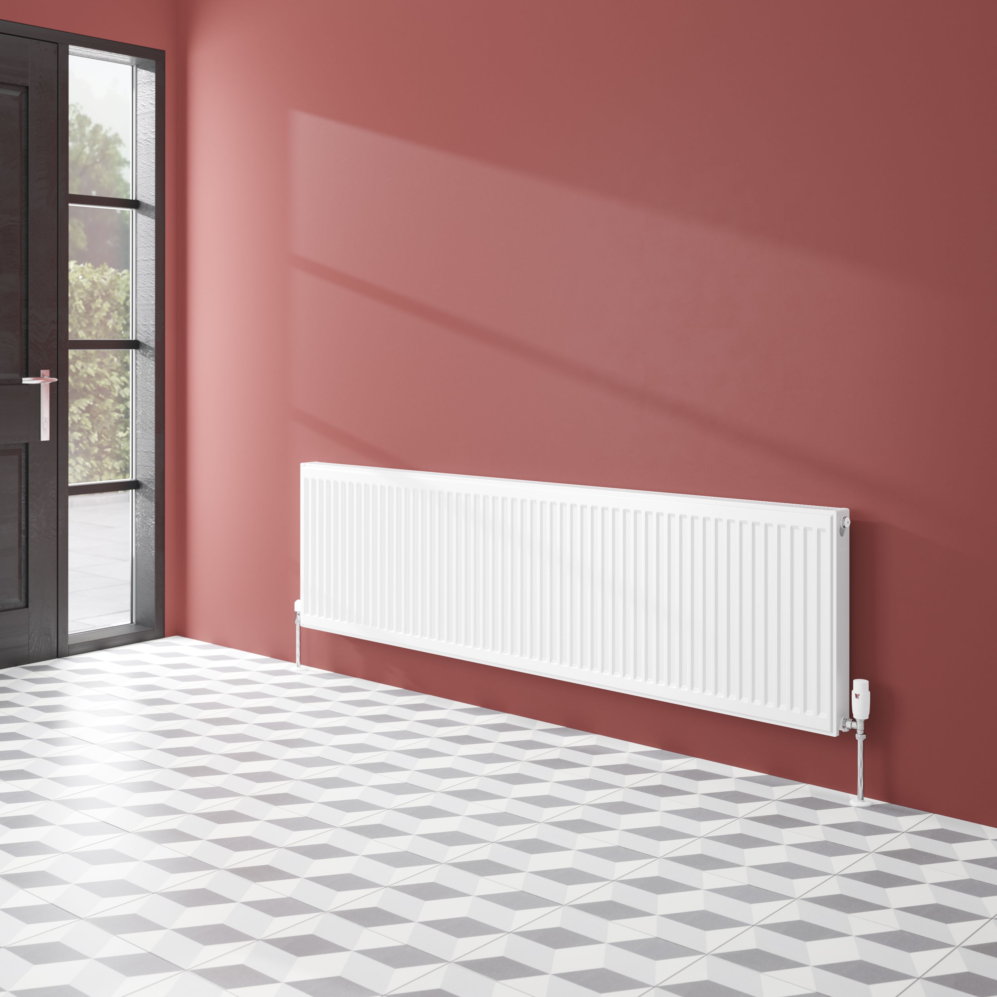 Flomasta White Type 21 Double Panel Radiator, (W)1800mm x (H)500mm