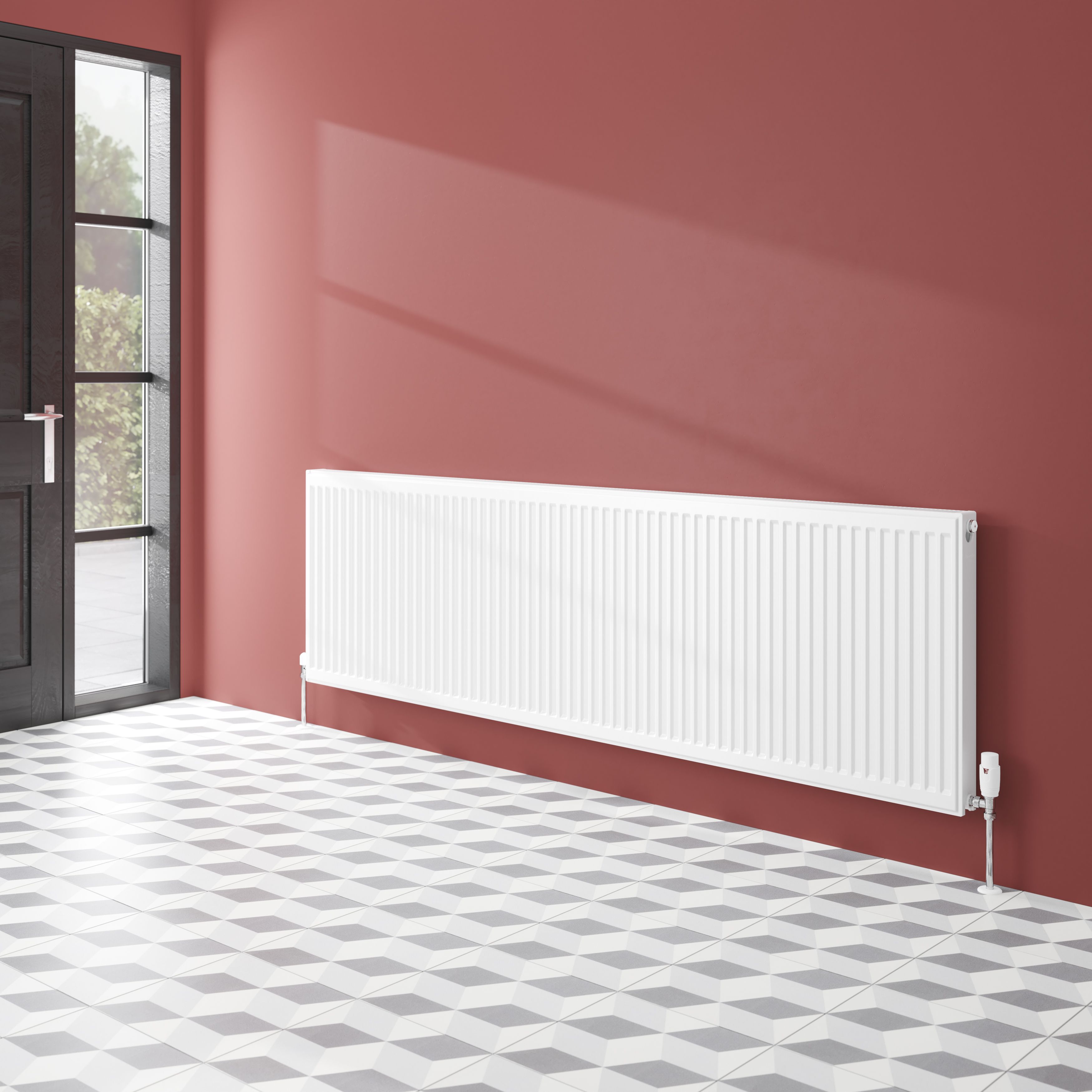 Flomasta White Type 21 Double Panel Radiator, (W)1800mm x (H