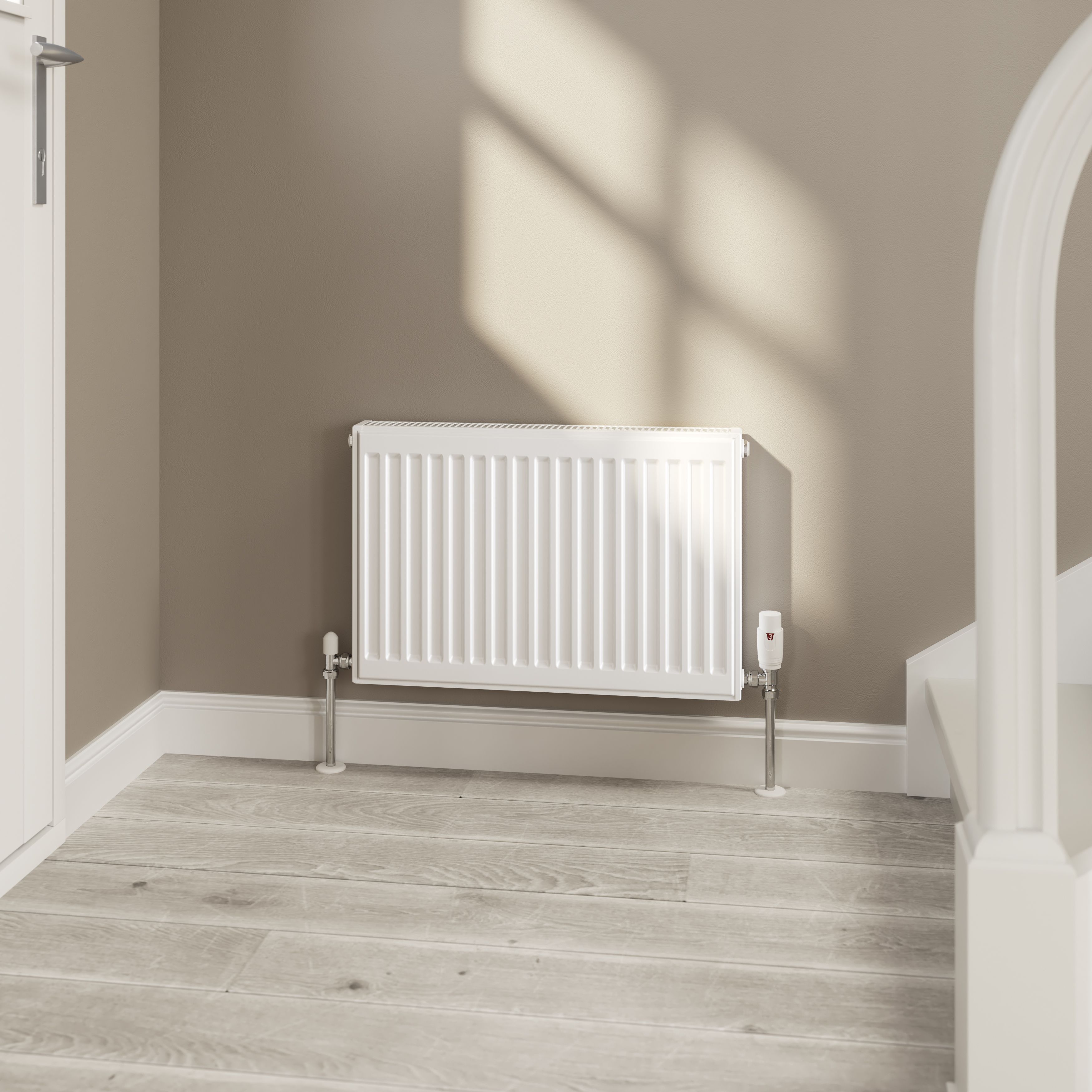 Flomasta White Type 21 Double Panel Radiator, (W)600mm x (H)400mm