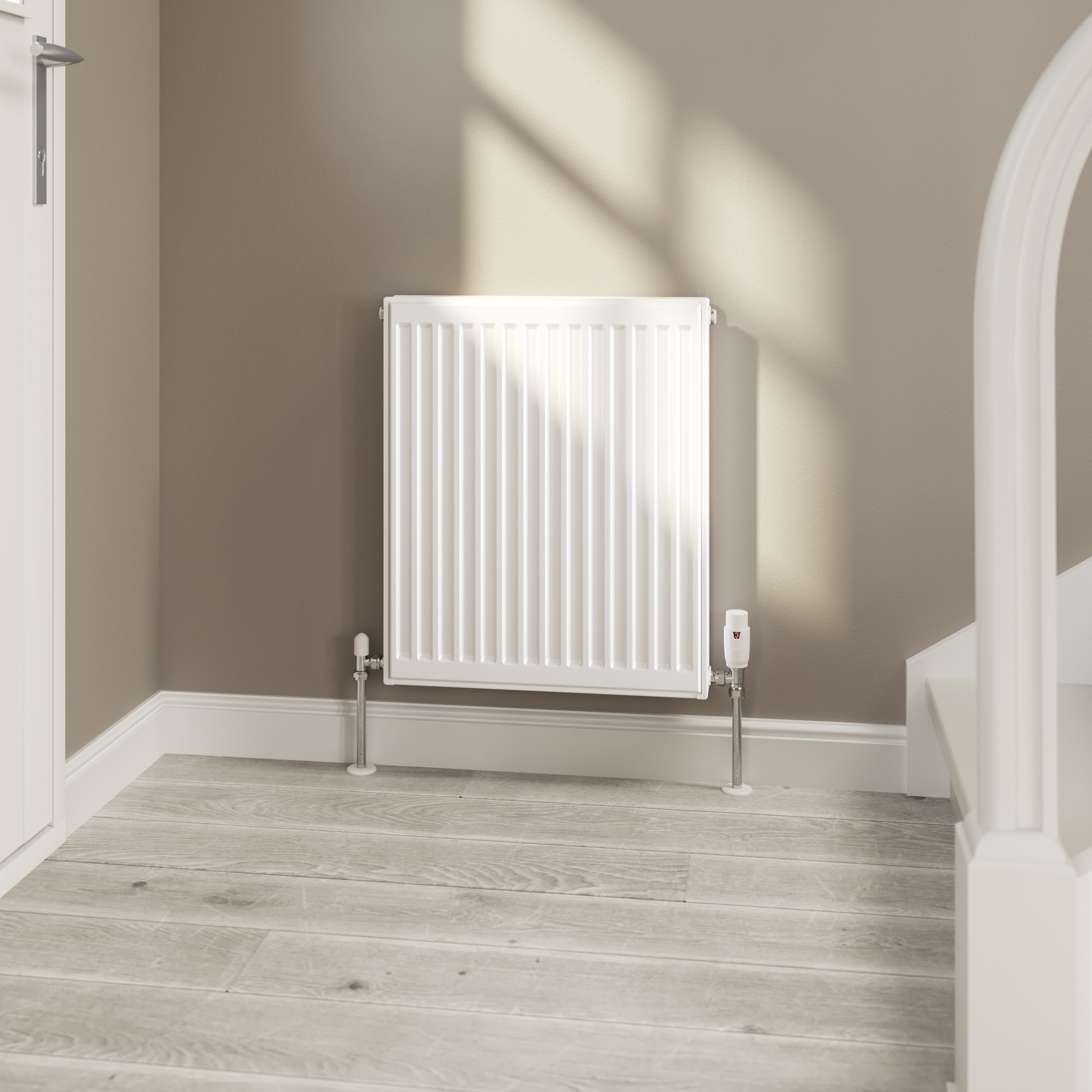 Flomasta White Type 21 Double Panel Radiator, (W)600mm x (H)600mm
