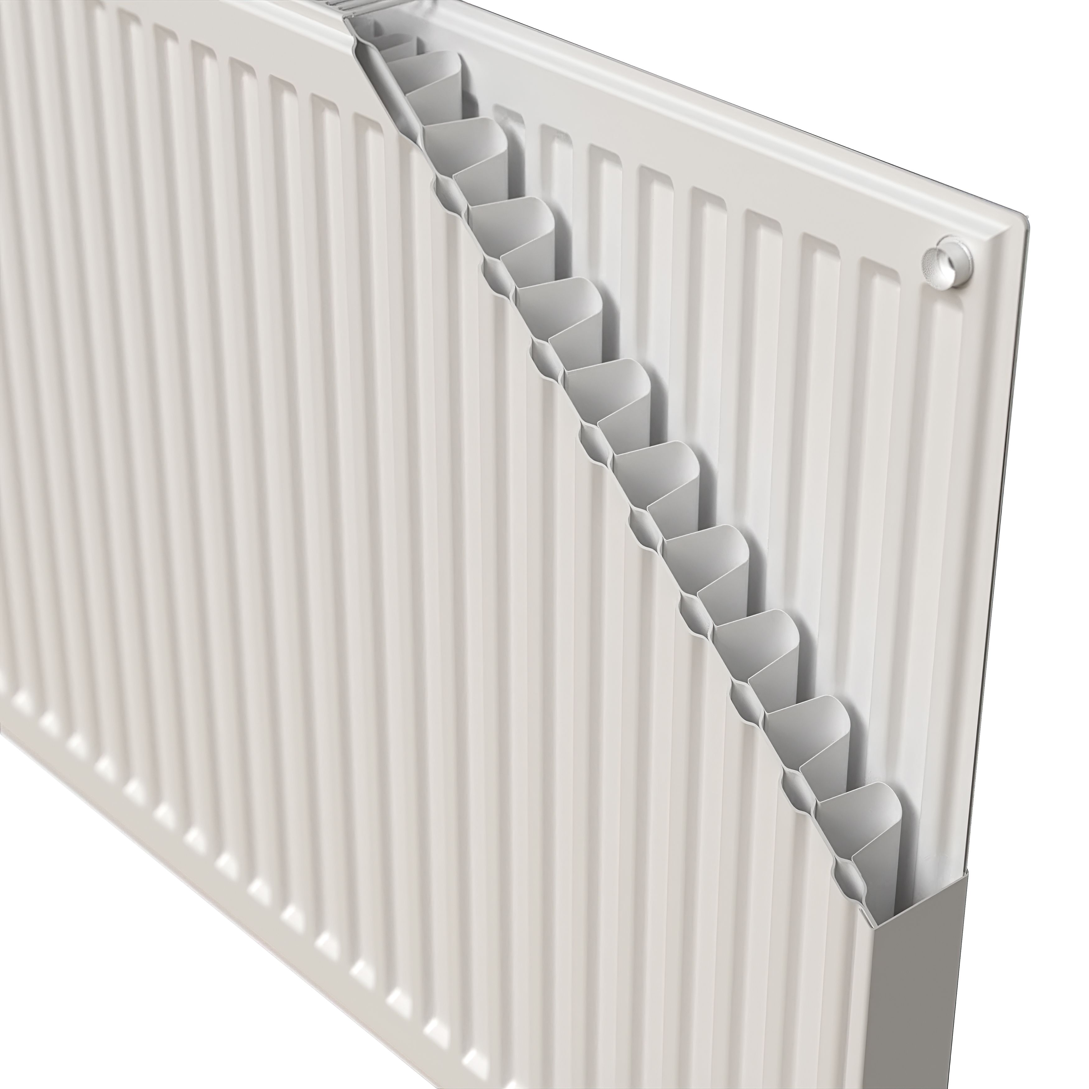 Flomasta White Type 21 Double Panel Radiator, (W)600mm x (H)600mm
