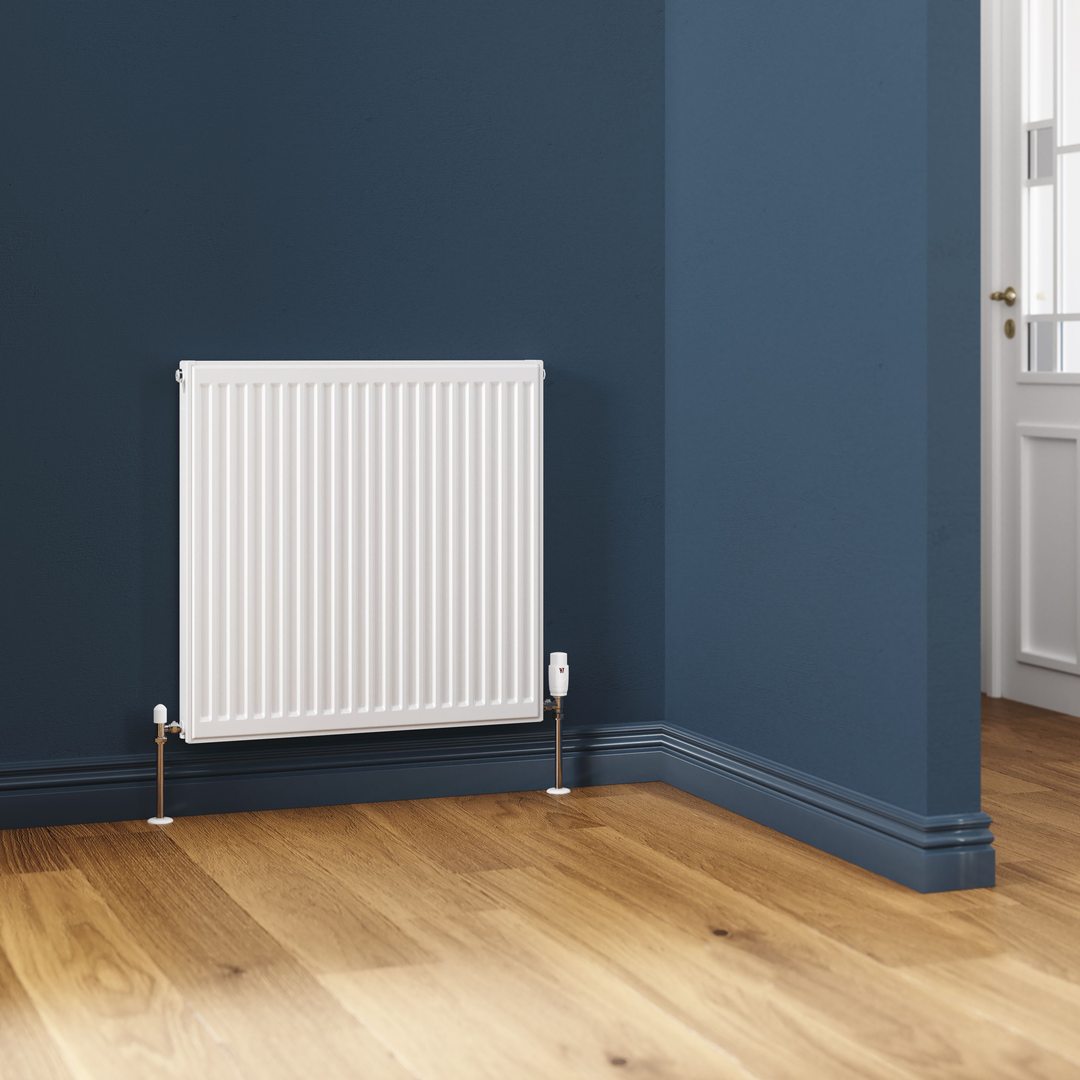 Flomasta White Type 21 Double Panel Radiator, (W)600mm x (H)700mm