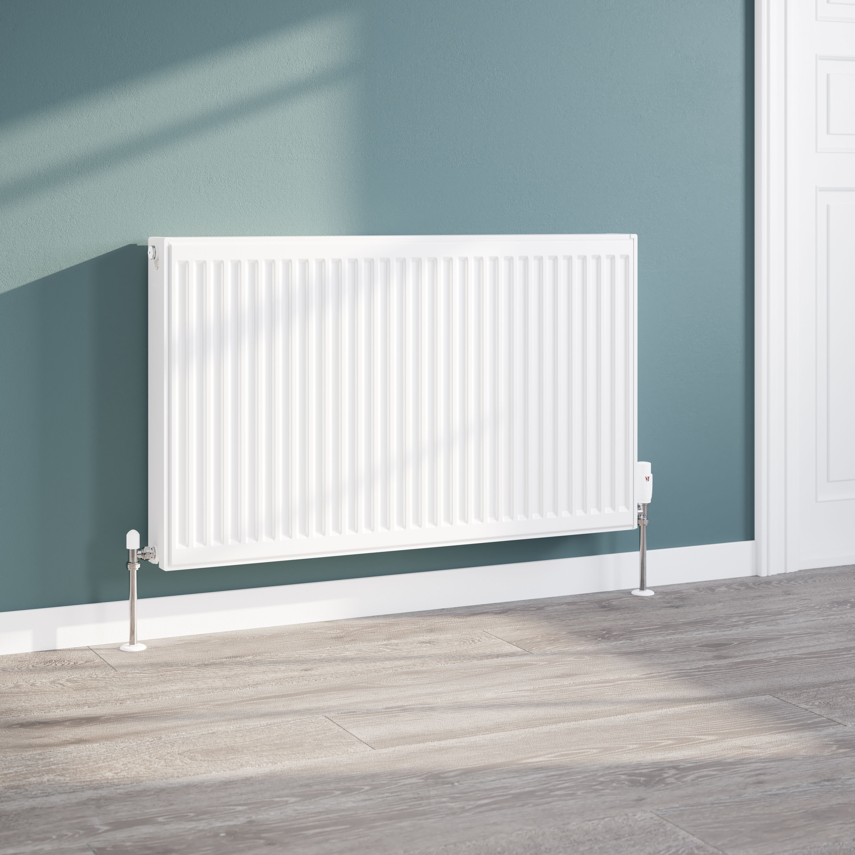 Flomasta White Type 22 Double Panel Radiator, (W)1000mm x (H)600mm