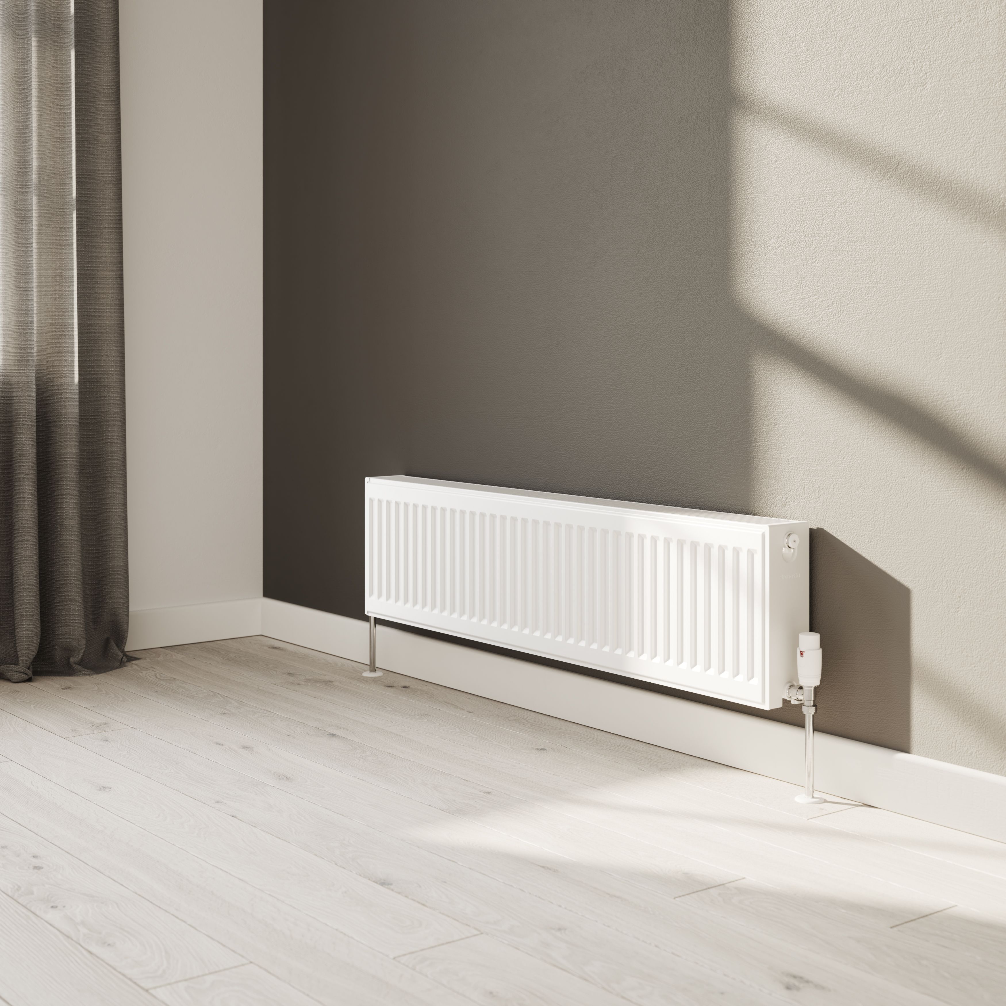 Flomasta White Type 22 Double Panel Radiator, (W)1200mm x (H)300mm