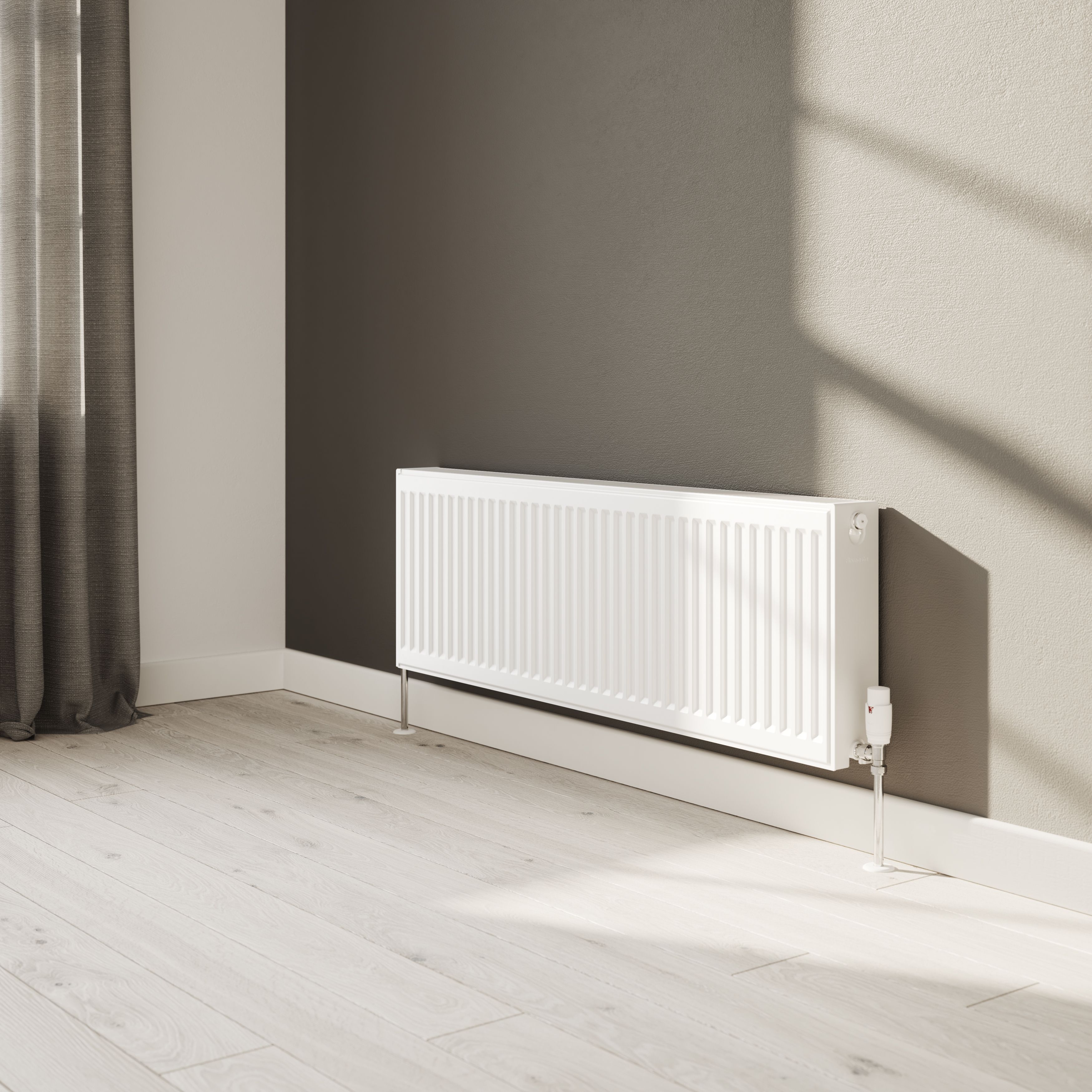 Flomasta White Type 22 Double Panel Radiator, (W)1200mm x (H)400mm