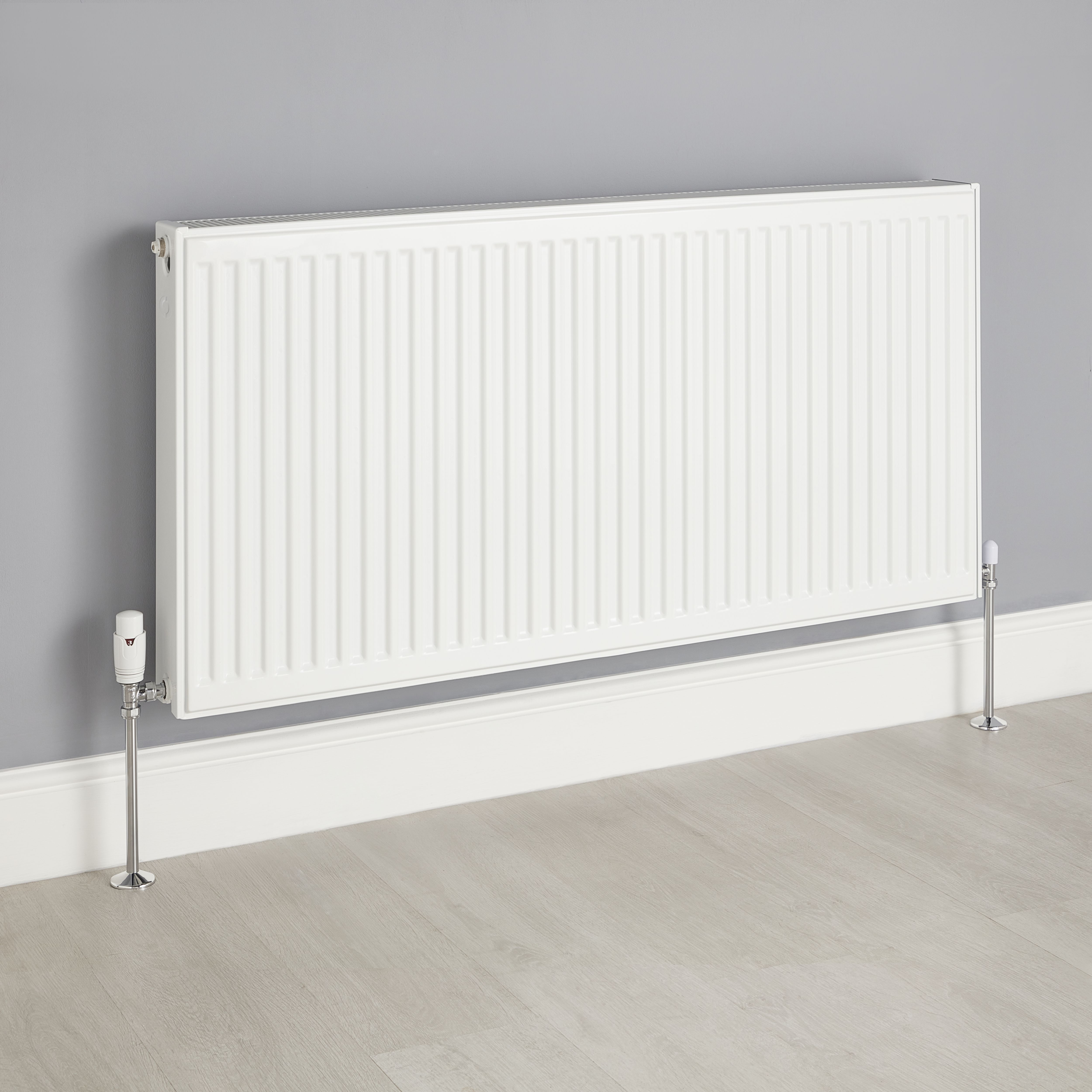 Flomasta White Type 22 Double Panel Radiator, (W)1200mm x (H)600mm Price Comparisons | Compare The Build
