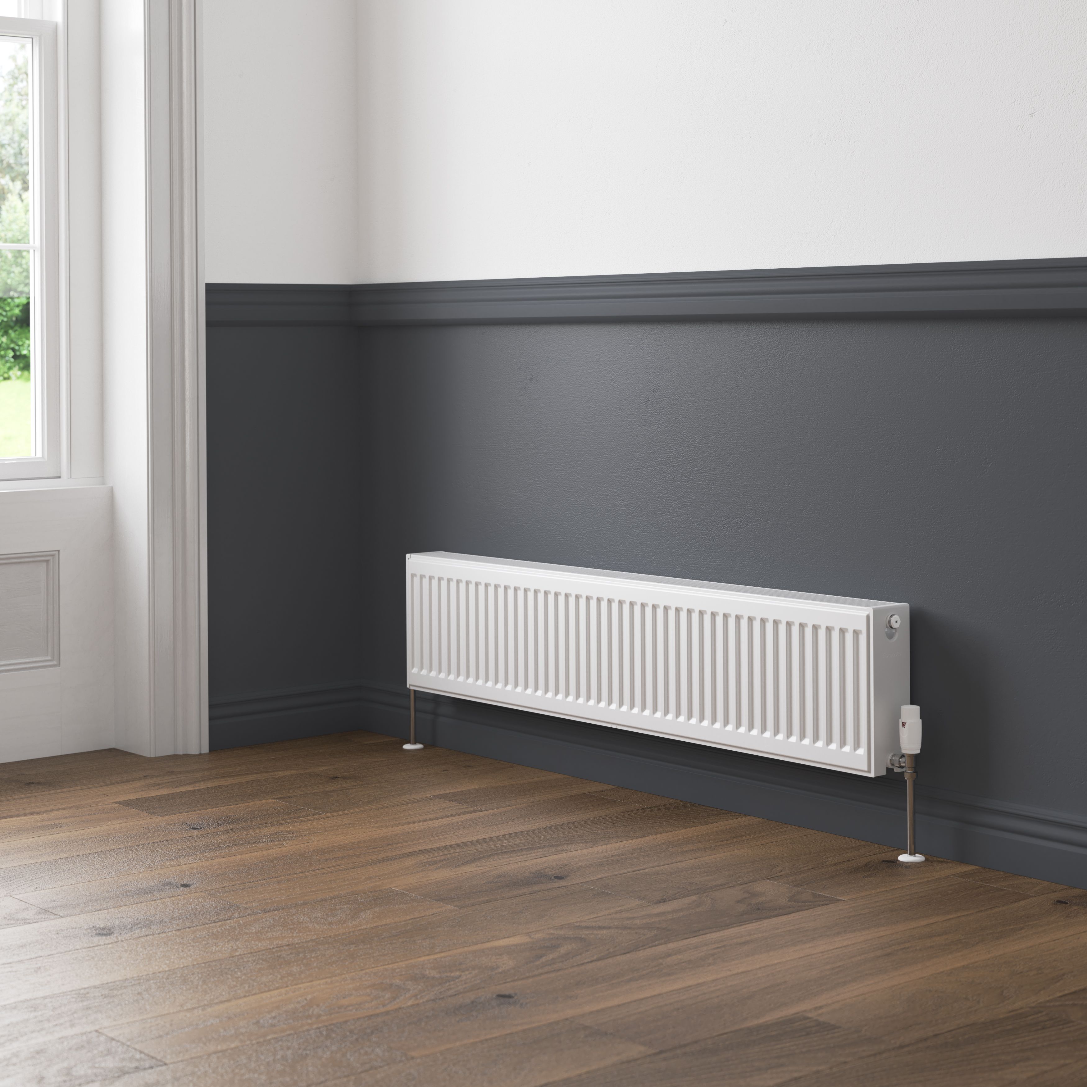 Flomasta White Type 22 Double Panel Radiator, (W)1400mm x (H)300mm