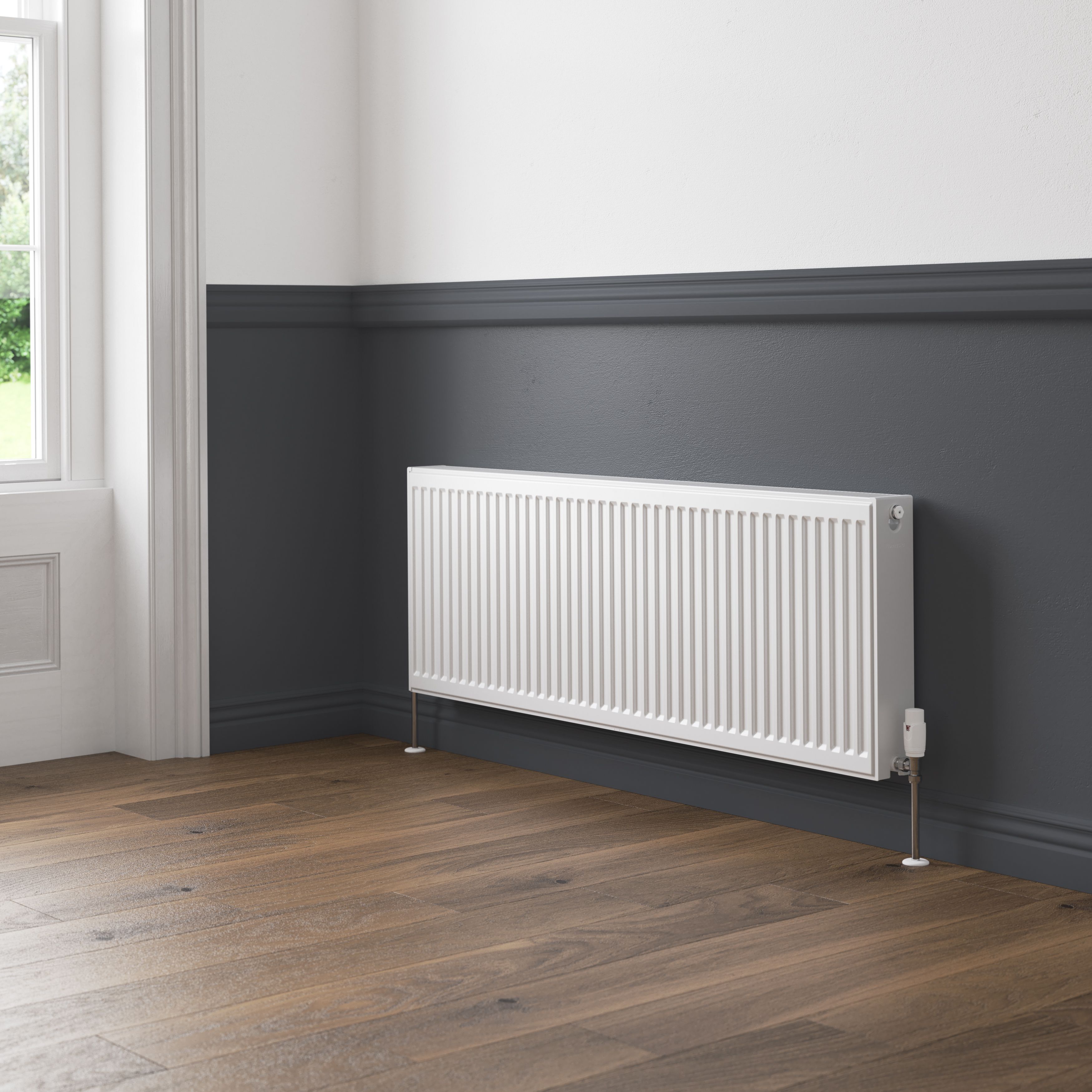 Flomasta White Type 22 Double Panel Radiator, (W)1400mm x (H)500mm