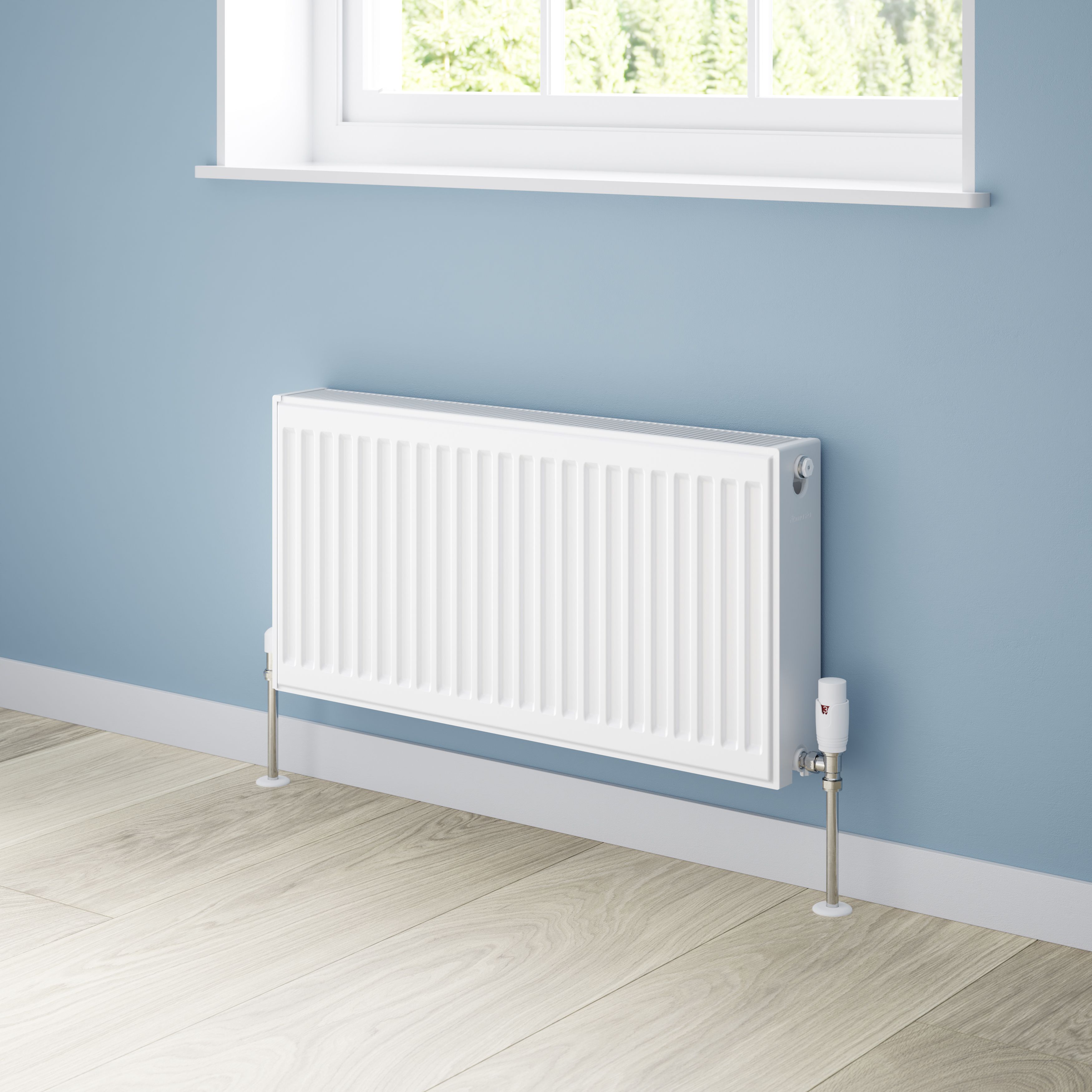Flomasta White Type 22 Double Panel Radiator, (W)800mm x (H)400mm