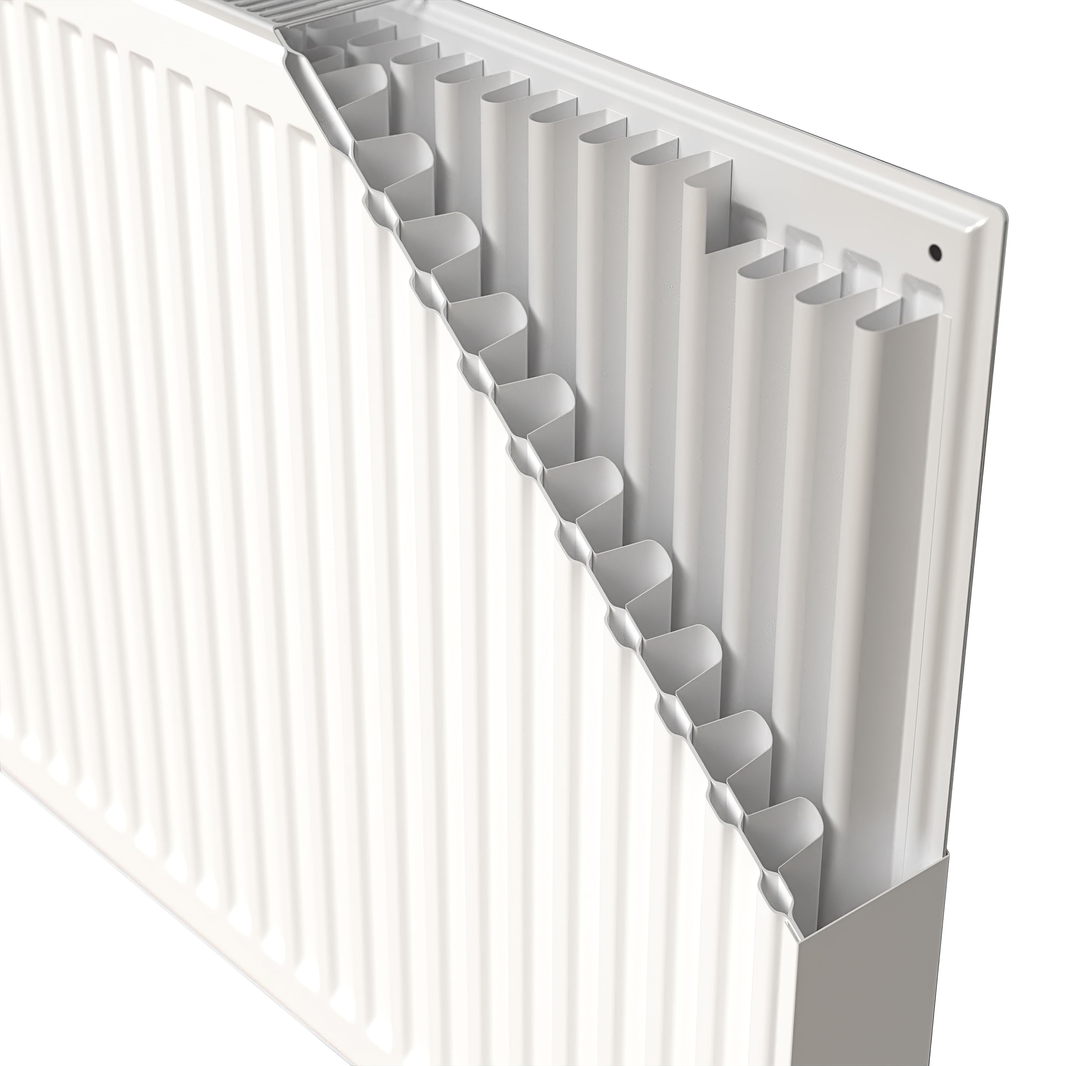 Flomasta White Type 22 Double Panel Radiator, (W)800mm x (H)600mm