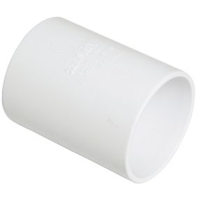 FloPlast 229412 White Solvent weld Waste pipe Coupler (Dia)40mm