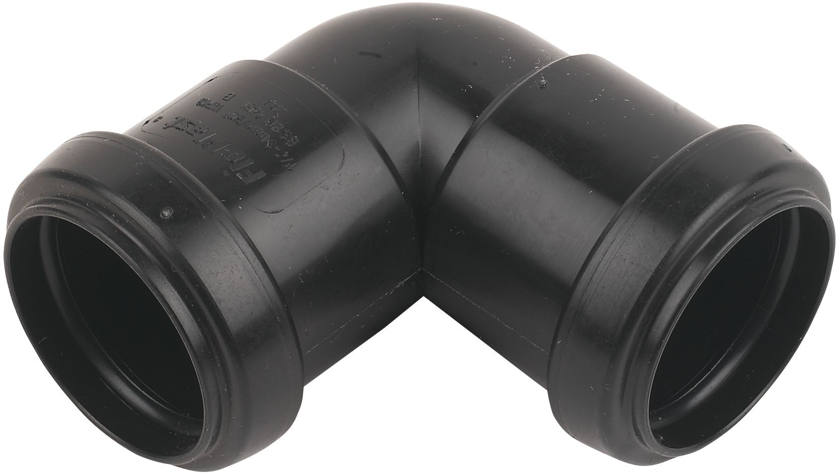 FloPlast 244314 Black Push-fit 90° Waste pipe Bend (Dia)32mm