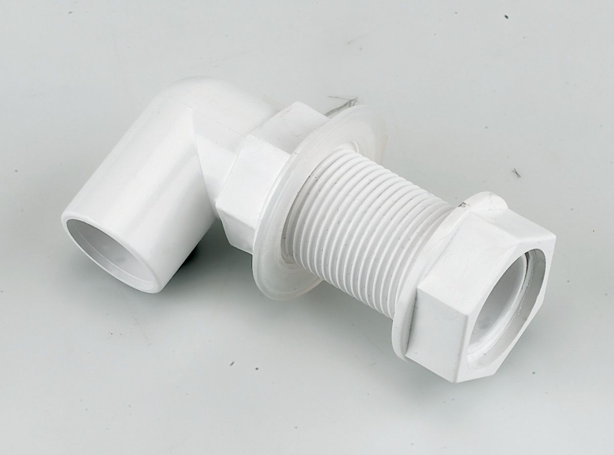 FloPlast Bent tank connector (Dia)21.5mm, Pack of 5 | DIY at B&Q