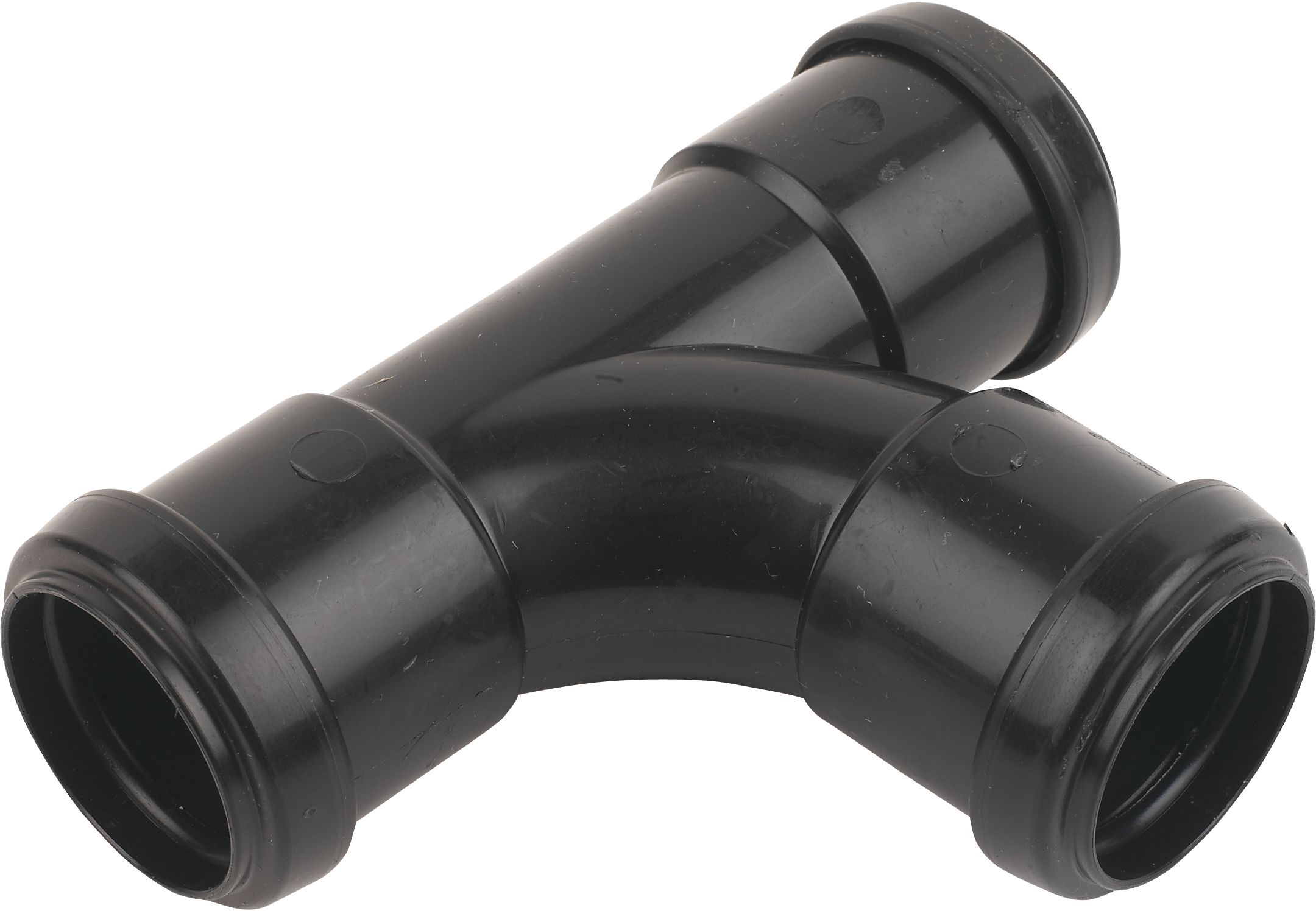 FloPlast Black Push-fit Waste pipe Tee, (Dia)32mm