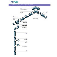 FloPlast Black Round 112.5° Offset Downpipe bend, (Dia)68mm