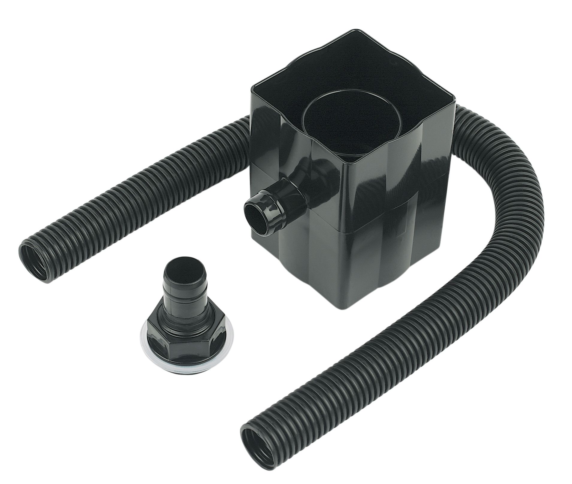 FloPlast Black Round & square Gutter diverter