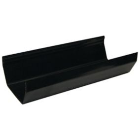 FloPlast Black Square Gutter length (L)2m (Dia)114mm