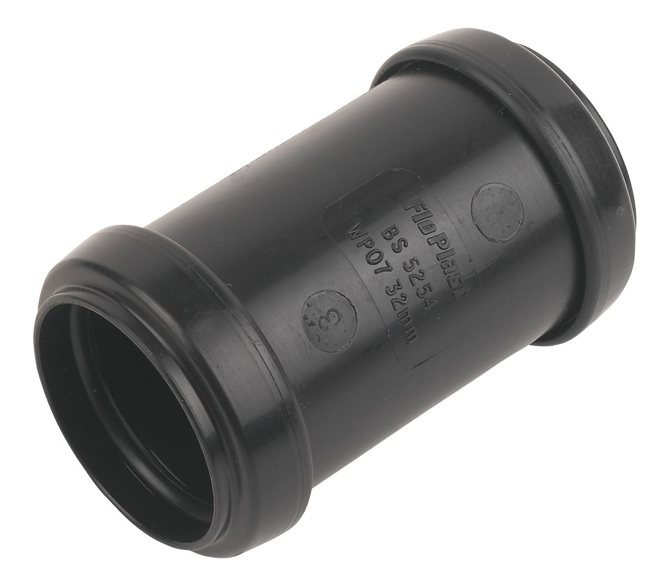 FloPlast Black Waste pipe Coupler (Dia)32mm