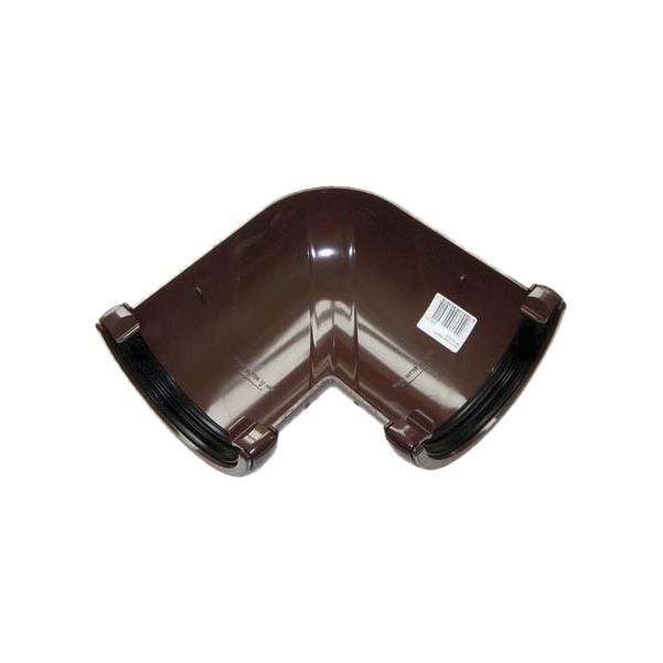 FloPlast Brown Half round 90° Gutter angle, (Dia)112mm