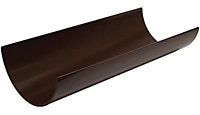 FloPlast Brown Half round Gutter length (L)2m (Dia)112mm