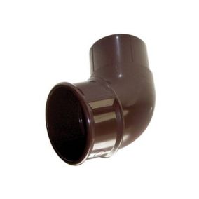 FloPlast Brown Round 112.5° Offset Downpipe bend, (Dia)68mm