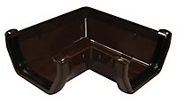 FloPlast Brown Square 90° Gutter angle, (Dia)114mm