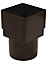 FloPlast Brown Square to Round Gutter adaptor, (L)65mm