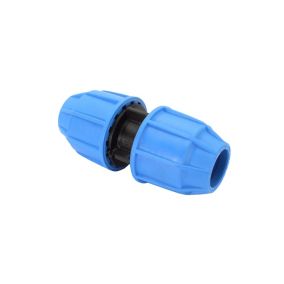 FloPlast Compression Straight Equal Pipe fitting coupler (Dia)20mm 46.3mm