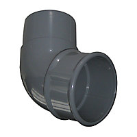 FloPlast Grey Round 112.5° Offset Downpipe bend, (Dia)68mm