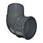 FloPlast Grey Round 112.5° Offset Downpipe bend, (Dia)68mm
