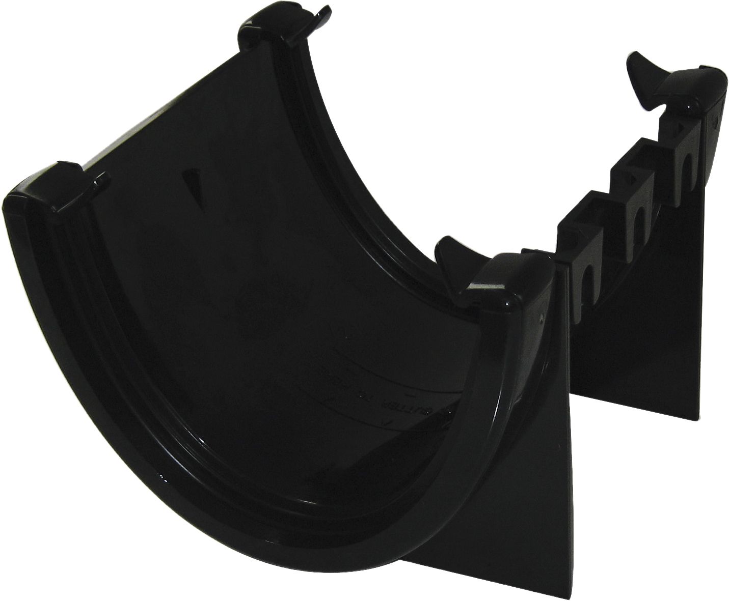 FloPlast Hi-cap Black Half round Union Bracket (Dia) 115mm