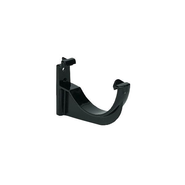 FloPlast Miniflo Black Half round Fascia Bracket (Dia) 76mm , Pack of 2