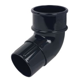 FloPlast Miniflo Black Round 112.5° Offset Downpipe bend, (Dia)50mm