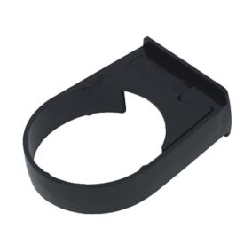 FloPlast Miniflo Black Round Gutter clip (L)25mm (Dia)50mm