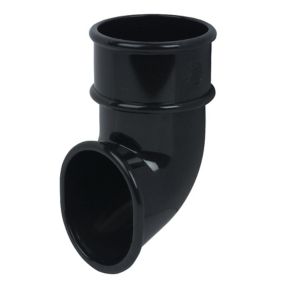 FloPlast Miniflo Black Round Gutter shoe (Dia)50mm