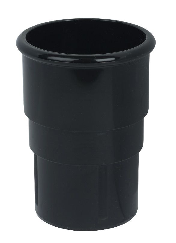 FloPlast Miniflo Black Round Gutter socket (L)59mm (Dia)50mm