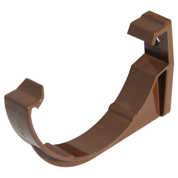 FloPlast Miniflo Brown Half round Fascia Bracket (Dia) 76mm , Pack of 2