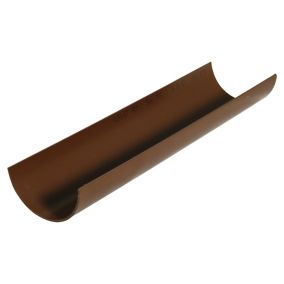 FloPlast Miniflo Brown Half round Gutter length (L)2m (Dia)76mm