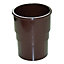 FloPlast Miniflo Brown Half round Gutter socket (L)59mm (Dia)50mm