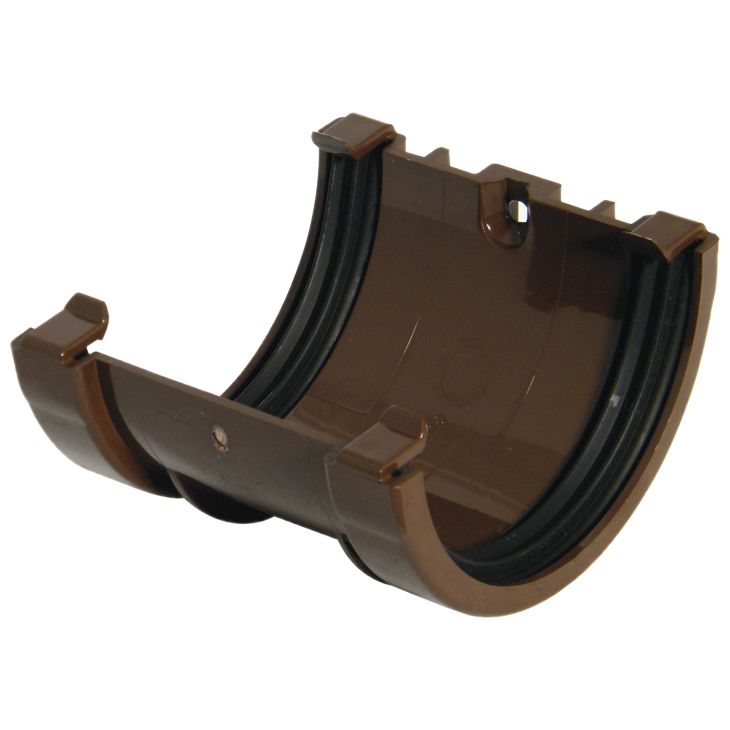 FloPlast Miniflo Brown Half round Union Bracket (Dia) 76mm